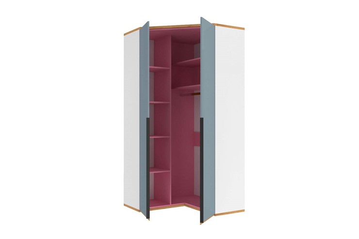 Угловой шкаф Урбан 528.060, белый/розовый в Когалыме - изображение 2