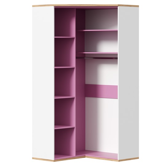 Угловой шкаф Урбан 528.060, белый/розовый в Югорске - изображение 3