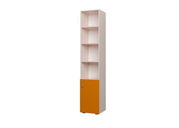 Детский шкаф-пенал 400 1Д Млечный дуб, Оранжевый в Лангепасе
