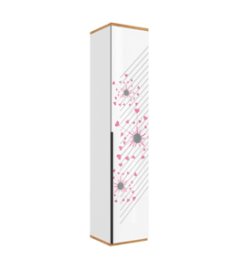 Шкаф одностворчатый Урбан 528.040, белый/розовый в Пыть-Яхе