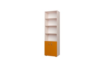 Детский двухдверный шкаф 600 2Д Млечный дуб, Оранжевый в Нижневартовске