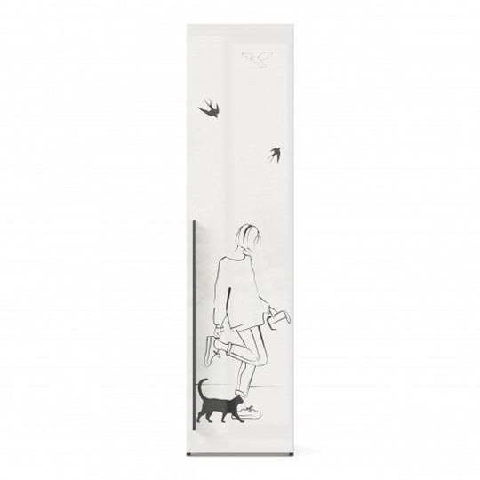 Распашной шкаф Джоли Тип 1 ЛД 535.010, Серый шелк в Лангепасе - изображение 1