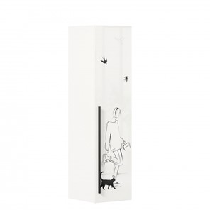 Одностворчатый шкаф Джоли Тип 2 ЛД 535.020, Серый шелк в Нижневартовске