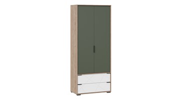 Шкаф для одежды Лео ТД-410.07.22 (Гикори джексон/Белый матовый/Дымчатый зеленый) в Лангепасе