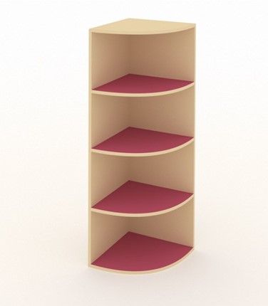 Угловой шкаф ДШУ-3М Розовый (МДФ) в Когалыме - изображение