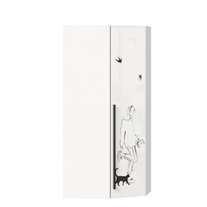 Шкаф распашной угловой Джоли 45 ЛД 535.030, Серый шелк в Нижневартовске