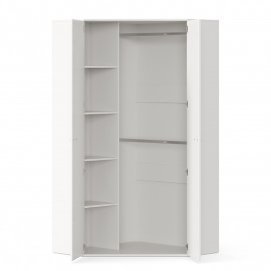 Угловой распашной шкаф Милтон 45 ЛД 537.040, Белый в Урае - изображение 3