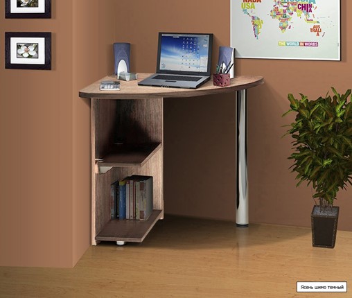 Детский угловой стол В-2, цвет Ясень Шимо темный в Нижневартовске - изображение