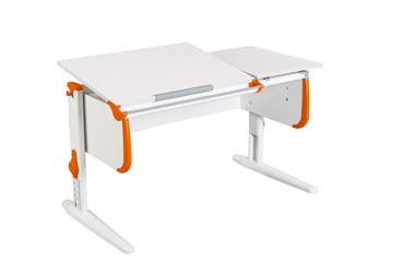 Растущий стол 1/75-40 (СУТ.25) белый/белый/Оранжевый в Югорске