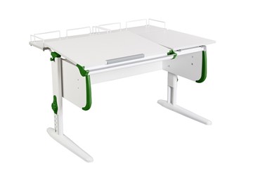 Растущий стол 1/75-40 (СУТ.25) + Polka_z 1/600 (2шт) белый/серый/Зеленый в Когалыме