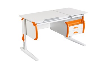 Растущий стол 1/75-40 (СУТ.25) + Tumba 3  белый/белый/Оранжевый в Нягани