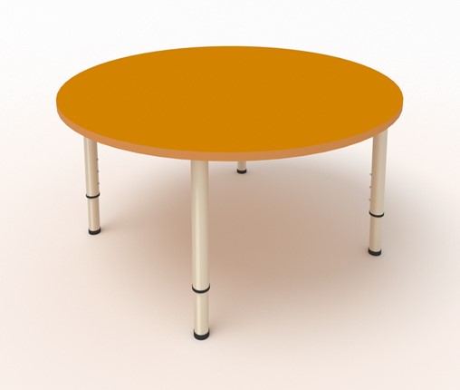 Стол в детскую круглый МДФ Оранжевый в Лангепасе - изображение