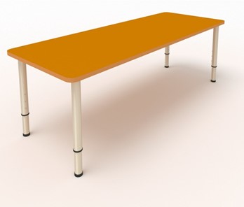 Стол детский 2-местный  (по одну сторону столешн.) СДО-2 (0-3) оранжевый в Сургуте