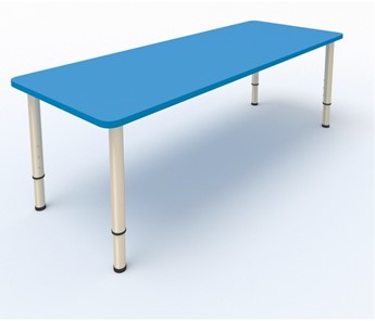 Стол детский 2-местный  (по одну сторону столешн.) СДО-2 (0-3) синий в Урае