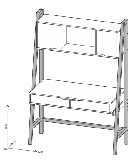 Детский стол высокий POLINI Kids Mirum 1445 Серый в Когалыме - изображение 2