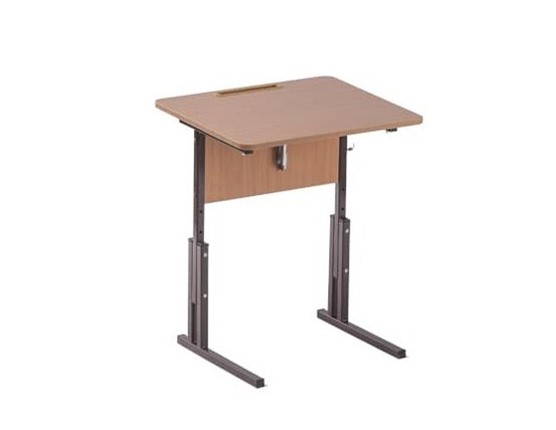 Детский стол 1-местный регулируемый по высоте и наклону Классик 3-5, ЛДСП Бук/Коричневый в Лангепасе - изображение