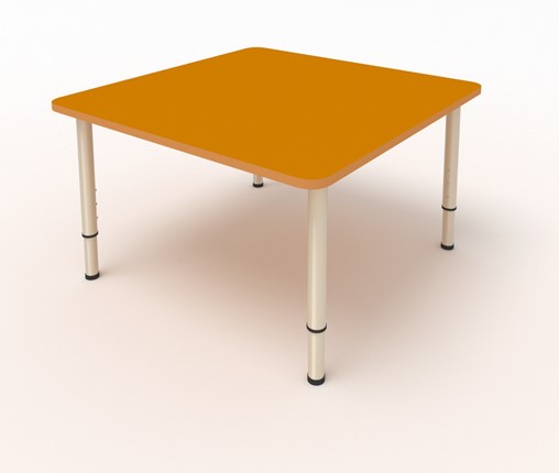 Детский стол 4-местный 70х70 ЛДСП Оранжевый в Югорске - изображение