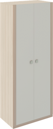 Шкаф распашной Глэдис М22 (Шимо светлый/Белый текстурный) в Лангепасе - изображение