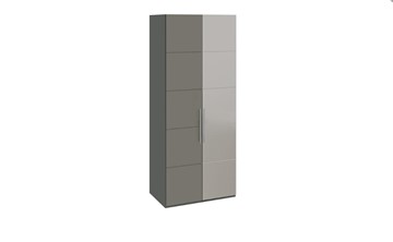 Шкаф распашной Наоми с 1 зеркальной правой дверью, цвет Фон серый, Джут СМ-208.07.04 R в Югорске