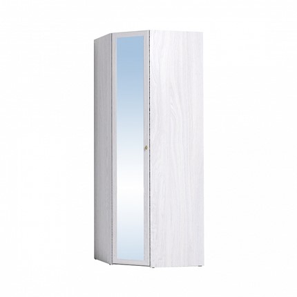 Распашной угловой шкаф Sherlock 63+ фасад зеркало, Ясень Анкор светлый в Лангепасе - изображение
