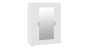 Шкаф распашной 4-х дверный с зеркалом Нео (Белый) в Нягани