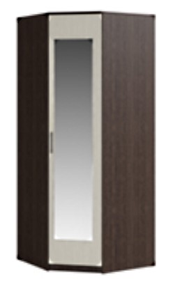 Угловой шкаф Светлана, с зеркалом, венге/дуб молочный в Урае - изображение