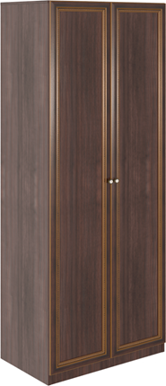 Двухдверный шкаф Беатрис М02 (Орех Гепланкт) в Лангепасе - изображение
