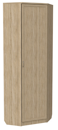 Шкаф распашной 402 угловой со штангой, цвет Дуб Сонома в Советском - изображение