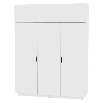 Шкаф распашной Аврора (H29) 2322х1801х540, Белый в Лангепасе - изображение