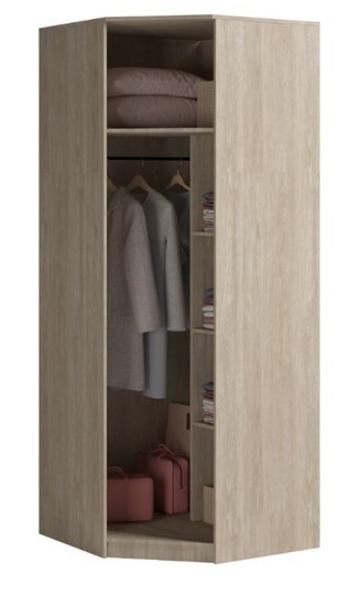 Угловой шкаф Светлана, с зеркалом, венге/дуб молочный в Радужном - изображение 1