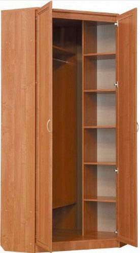 Шкаф 401 угловой со штангой, цвет Венге в Радужном - изображение 1