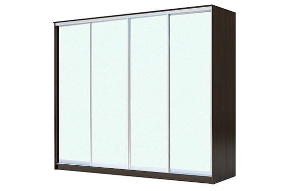 Шкаф 4-х створчатый ХИТ 22-4-24/2-8888, с матовым стеклом, Венге в Лангепасе - изображение