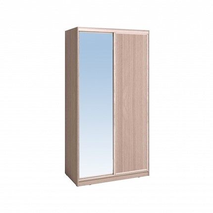Шкаф 1200 Домашний Зеркало/ЛДСП, Ясень шимо светлый в Лангепасе - изображение