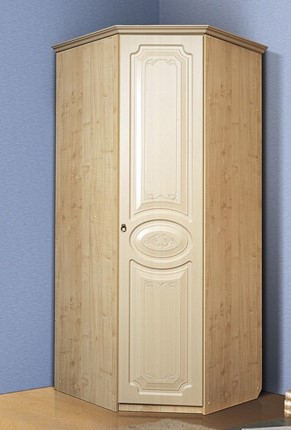 Распашной угловой шкаф Ивушка-5, цвет Дуб беленый в Ханты-Мансийске - изображение