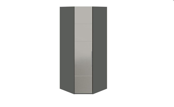 Шкаф Наоми с зеркальной левой дверью, цвет Фон серый, Джут СМ-208.07.07 L в Нижневартовске - изображение