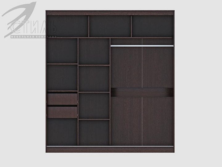 Шкаф 2-х створчатый Комфорт №12 2.0 с прямоугольными зеркалами в Нягани - изображение 1