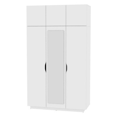 Распашной шкаф Аврора (H21 М) 2322х1351х540 Белый в Лангепасе - изображение