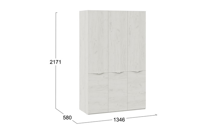 Шкаф распашной Либерти, Дуб крафт белый СМ-297.07.431 в Лангепасе - изображение 3