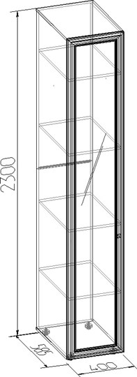 Шкаф Paola 55 + Фасад Стандарт Правый в Урае - изображение 1