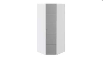 Угловой шкаф Наоми с зеркальной правой дверью, цвет Белый глянец СМ-208.07.07 R в Нижневартовске