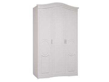 Шкаф трехдверный Гертруда, М2, белая лиственница/ясень жемчужный в Нижневартовске