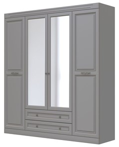 Шкаф четырехдверный в спальню Олимп ШР-4 (антрацит) 2 зеркала в Нижневартовске