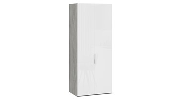 Шкаф для одежды Эмбер СМ-348.07.003 (Дуб Гамильтон/Белый глянец) в Лангепасе