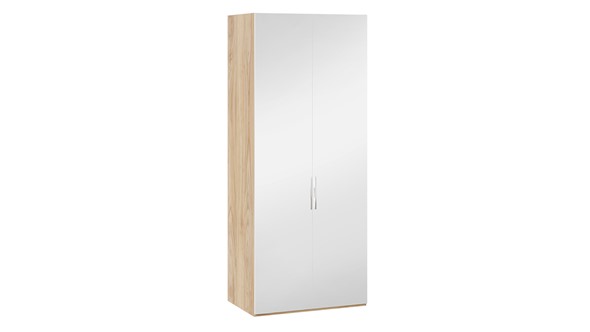 Шкаф для одежды Эмбер СМ-348.07.004 (Яблоня Беллуно/Белый глянец) в Лангепасе - изображение