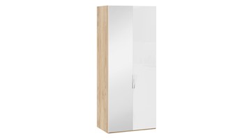 Шкаф для одежды Эмбер СМ-348.07.005 L (Яблоня Беллуно/Белый глянец) в Лангепасе