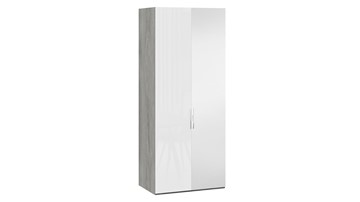 Шкаф для одежды Эмбер СМ-348.07.005 R (Дуб Гамильтон/Белый глянец) в Урае