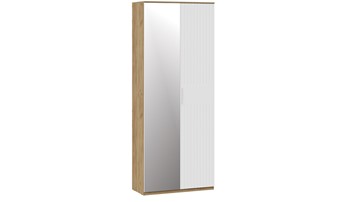 Шкаф распашной с 2-мя дверьми Хилтон Исп.2.1 (Дуб Крафт Золотой/Белый матовый) в Нижневартовске