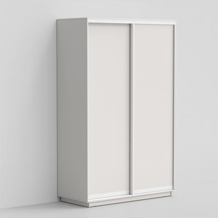 Шкаф ЭКО-Сим Д 220х140х60, Белый матовый/белый глянец в Лангепасе - изображение