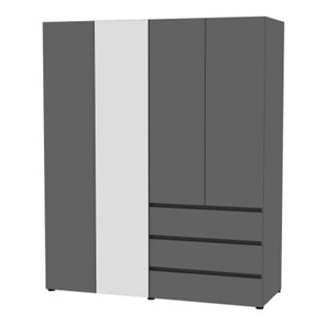 Шкаф четырехдверный Erik H332_M (Графит) в Урае