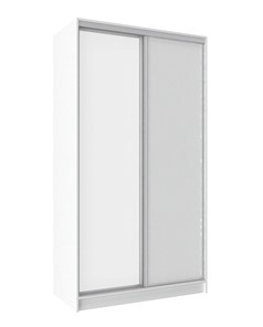 Шкаф 1200 Домашний Зеркало/ЛДСП, Белый в Лангепасе